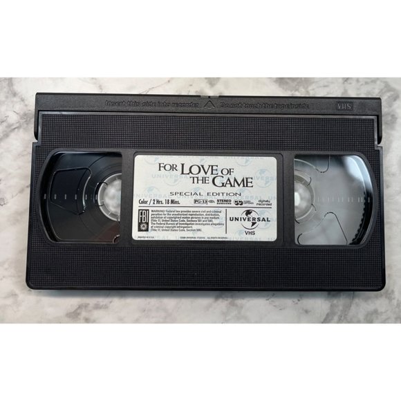 For the Love of the Game VHS Kevin Costner Kelly Preston Special Edition 1999 - Picture 5 of 5